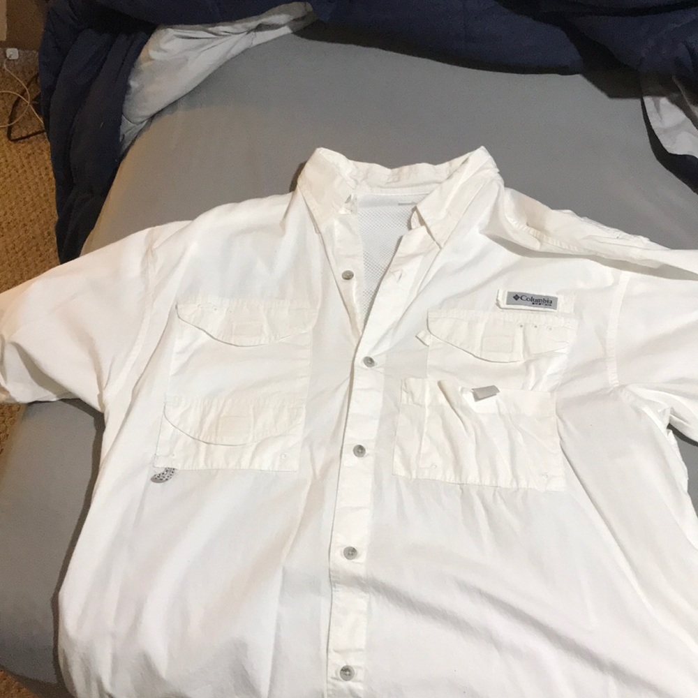 Columbia PFG short sleeved button up